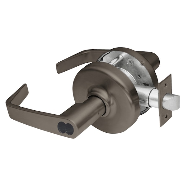Grade 2 Entrance or Office Cylindrical Lock, Newport Lever, Corbin Russwin 6-Pin LFIC Less Core, Oil